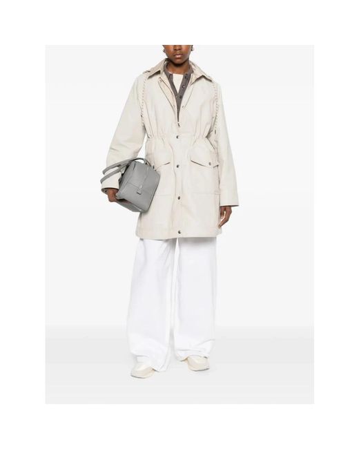Moncler White Parkas