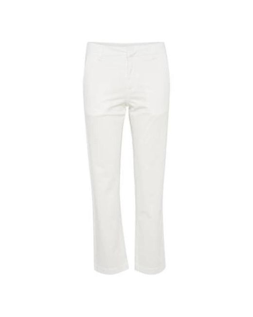 Part Two White Cropped Trousers