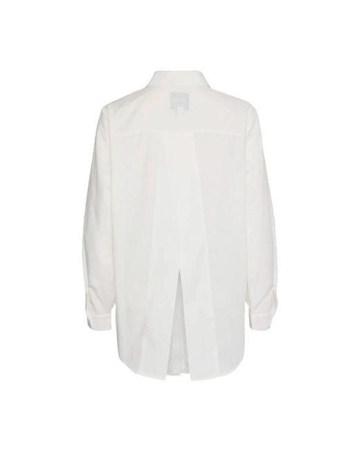 Vero Moda White Klassisches Hemd Mit Knopfverschluss