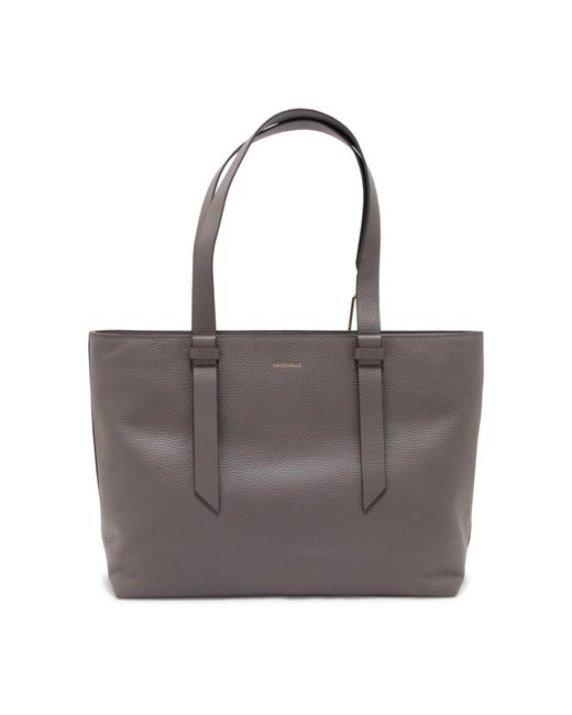 Coccinelle Gray Malory Große Schultertasche Aus Leder