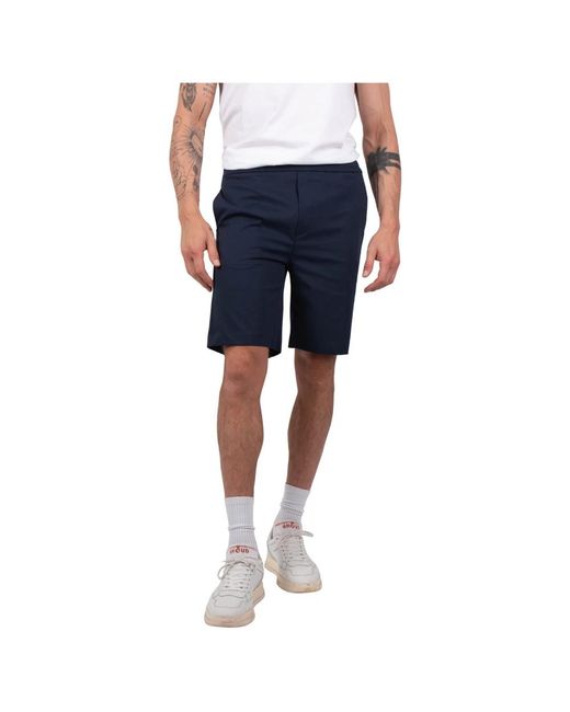 KIEFERMANN Blue Casual Shorts for men