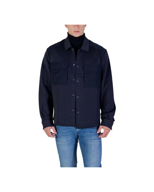 Antony Morato Moderne Overhemd Met Zakken in het Blue voor heren