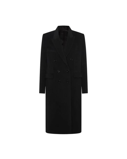 Lardini Zwarte Wollen Jas Met Lange Mouwen in het Black voor heren