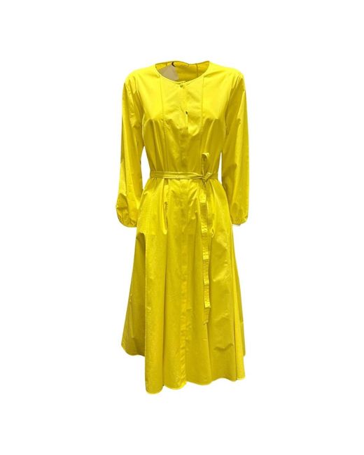 Luisa Cerano Yellow Midi Dresses