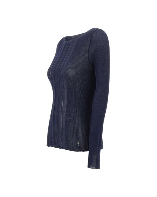 Etro Blue Round-Neck Knitwear