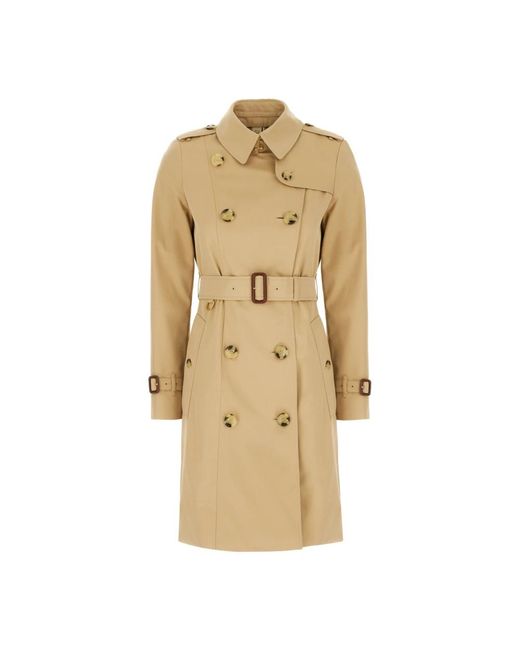 Burberry Mid-Length Chelsea Heritage Trenchcoat in het Natural