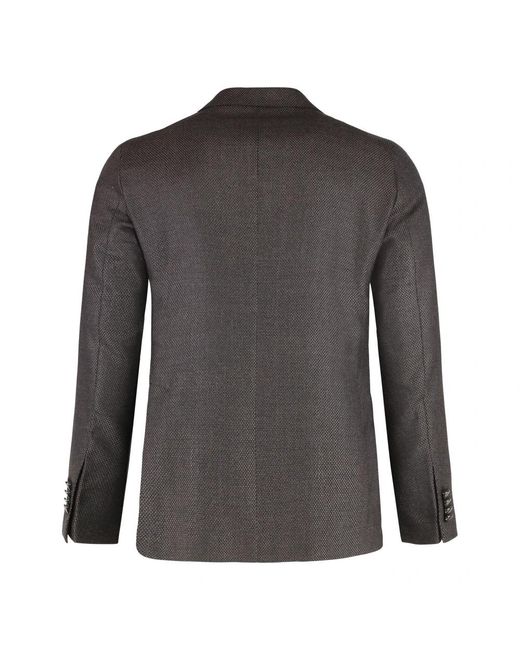 Tagliatore Single-Breasted Wollen Jas in het Gray voor heren