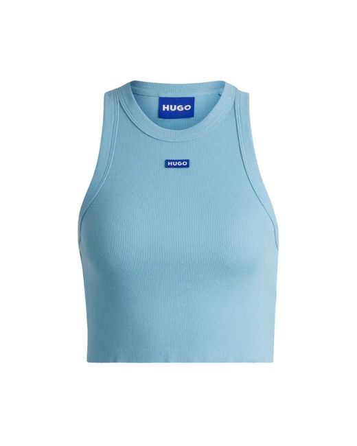 Sleeveless Tops HUGO de color Blue