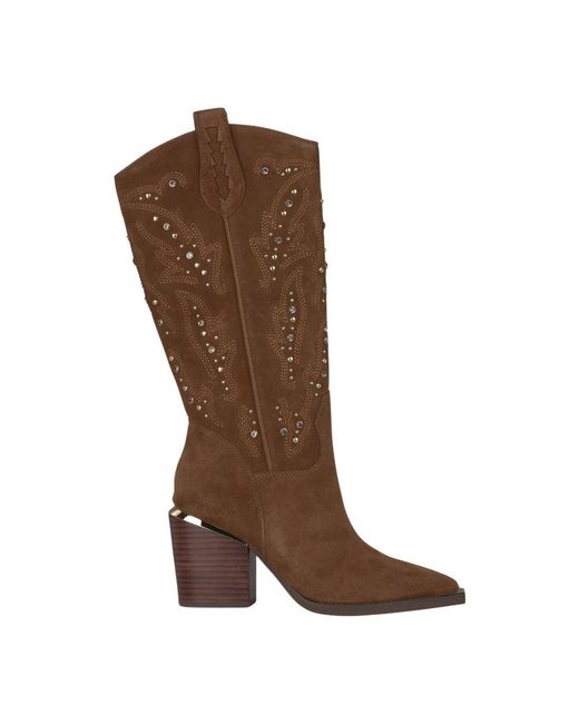 Alma En Pena. Brown Cowboy & Biker Boots