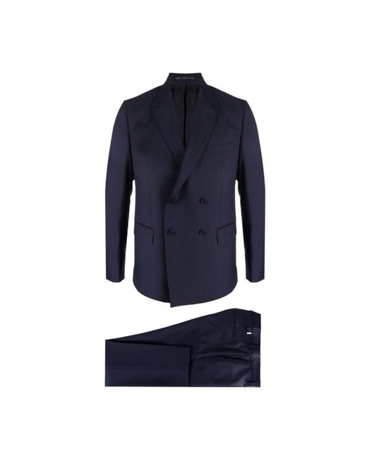 Low Brand Blue Single Breasted Suits for men