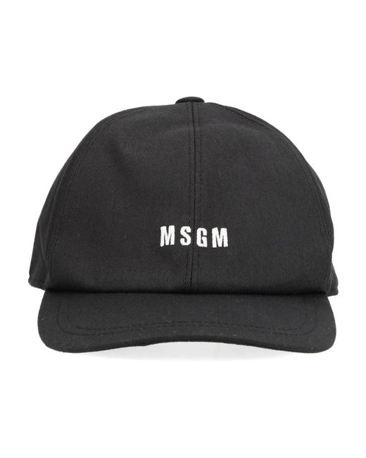 MSGM Baseballkappe Mit Logostickerei in Black für Herren