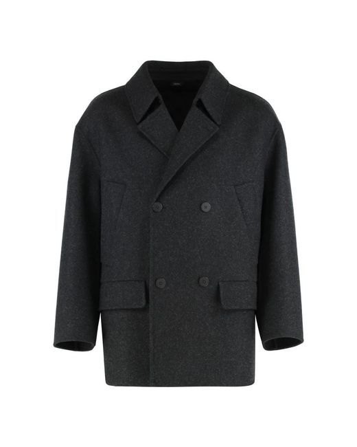 Fendi Black Double-Breasted Coats for men