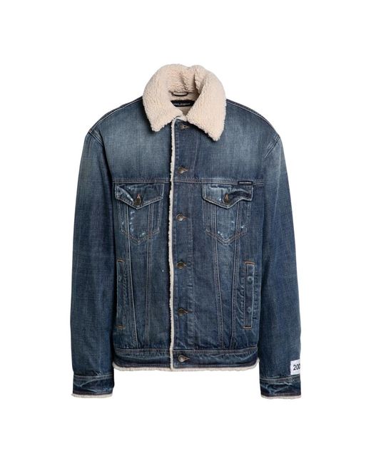 Dolce & Gabbana Blue Denim Jackets for men