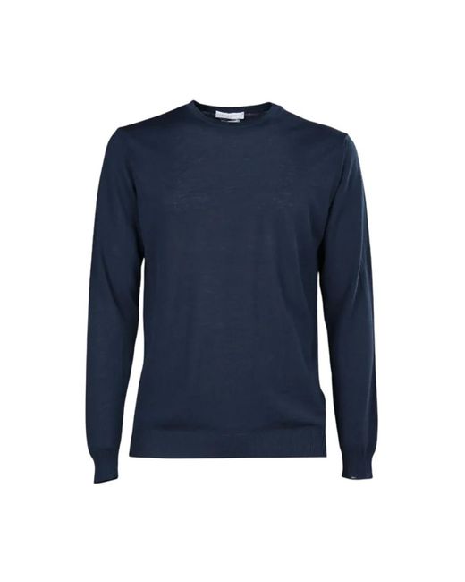 Daniele Fiesoli Blue Round-Neck Knitwear for men