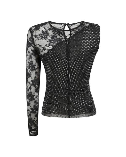 Long Sleeve Tops Self-Portrait de color Black