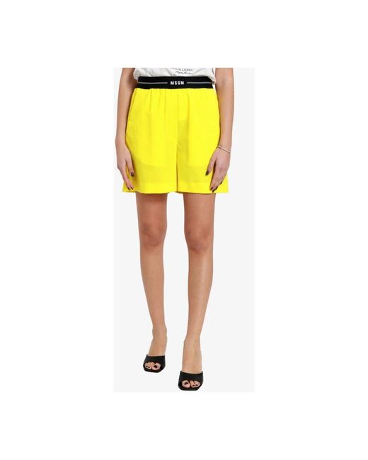 Short Shorts MSGM de color Yellow
