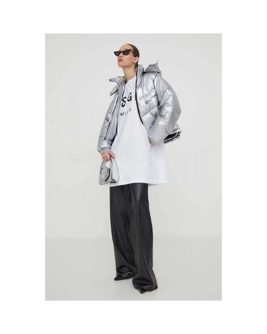 MSGM White Baumwollkleid
