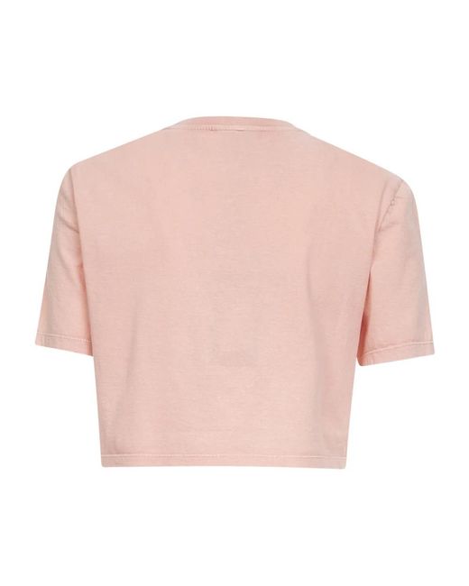 Fendi Tops ,Roze ,Katoen Stamp 1925 T-Shirt Met Reliëf in het Pink