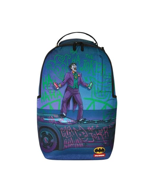 Sprayground Dc Joker Tagged Up Batmobile Rugzak in het Blue