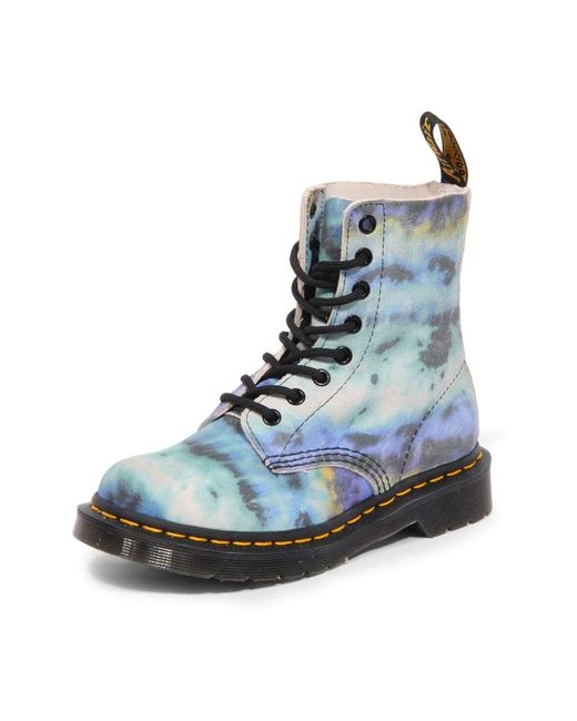 Dr. Martens Blue Pascal Tie Dye Stiefel