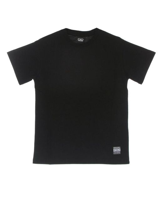 Propaganda Schwarzes Tee Mit Besticktem Label in Black für Herren