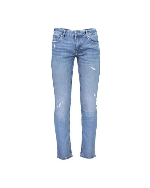 Guess Gewaschene skinny jeans mit logo-detailing in Blue für Herren