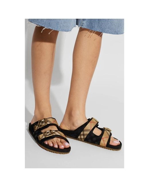 Burberry Black Sliders