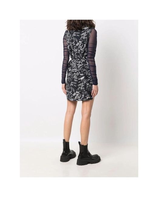 DSquared² Kleedjes ,Zwart ,010 Abito in het Black