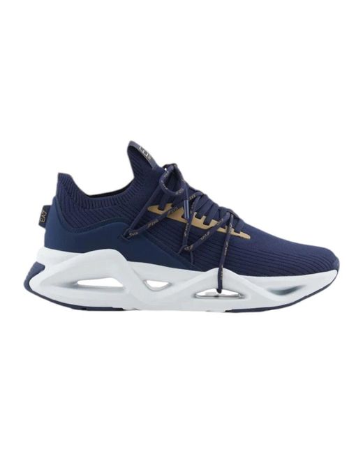 EA7 Blaue infinity sneaker mit gold-logo in Blue für Herren