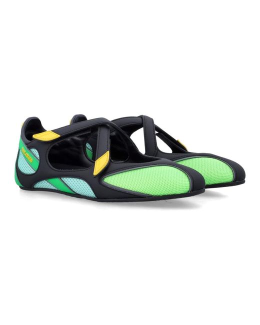The Attico Green Ballerinas