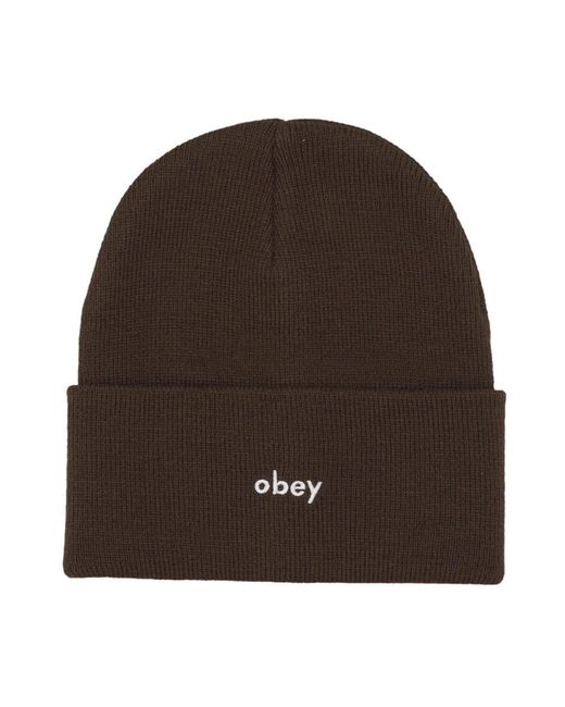 Obey Accessoires ,Bruin ,Karma Beanie Hat Java in het Brown voor heren