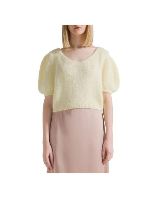 Round-Neck Knitwear di American Dreams in Yellow