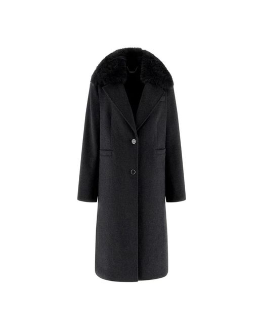 Single-Breasted Coats Guess de color Black