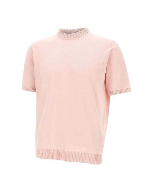 FILIPPO DE LAURENTIIS Pink Round-Neck Knitwear for men