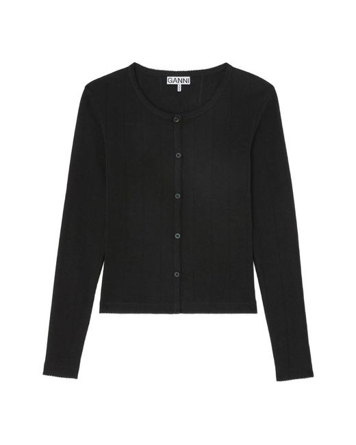 Cardigans Ganni de color Black