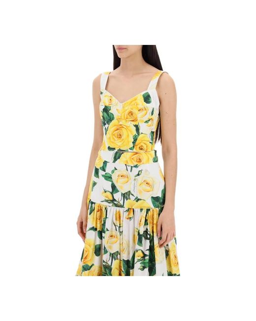 Tops > sleeveless tops Dolce & Gabbana en coloris Yellow