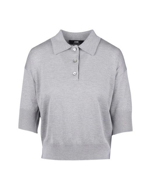 Alpha Studio Gray Polo Shirts