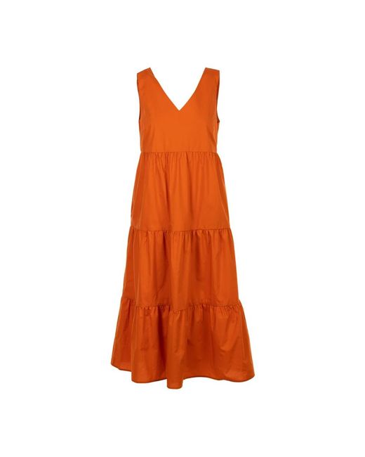 Woolrich Orange Maxi Dresses