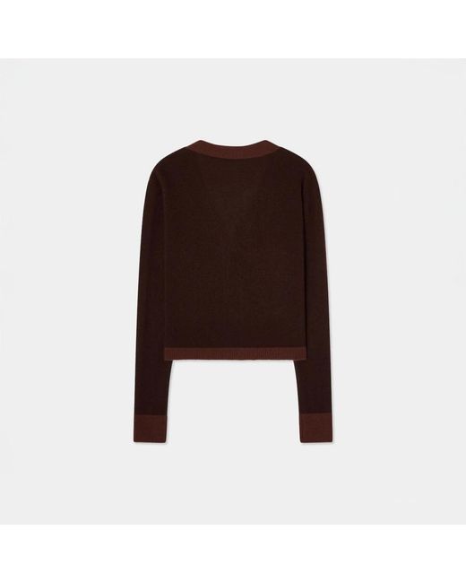 CLOEYS Truien & Vesten ,Bruin ,Kasjmier Kleurblock Cardigan Bruin Bruin in het Brown