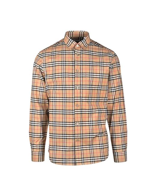 Burberry Brown Casual Shirts for men