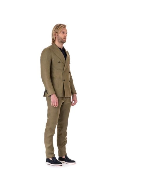 Tagliatore Green Double Breasted Suits for men