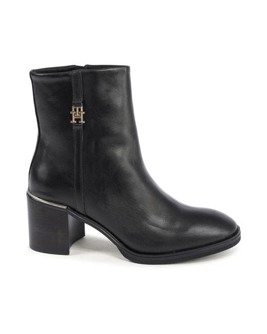 Tommy Hilfiger Black Heeled Boots