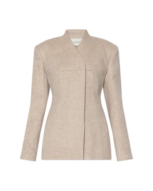 Entire studios Jassen ,Wol Wollen Blazer in het Natural