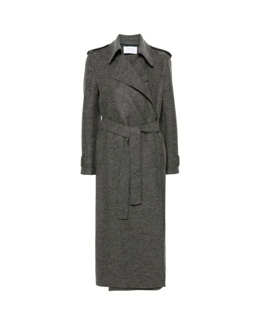 Harris Wharf London Gray Belted Coats