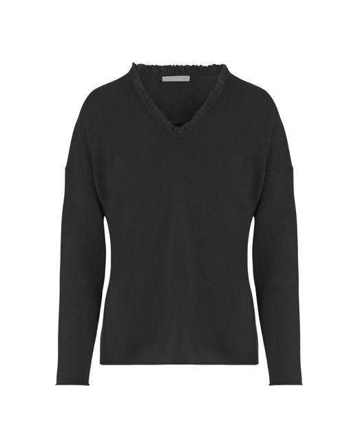 Allude Black V-Neck Strickware