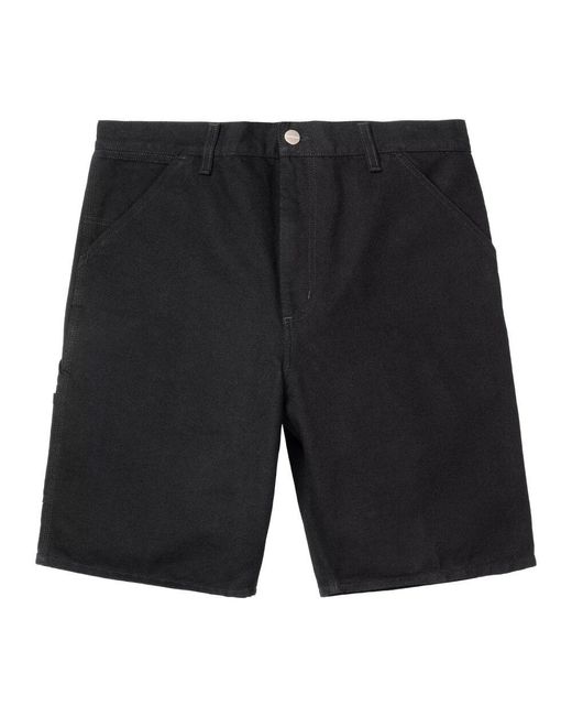 Carhartt Schwarze denim arbeitsshorts mit lockerer passform in Black für Herren
