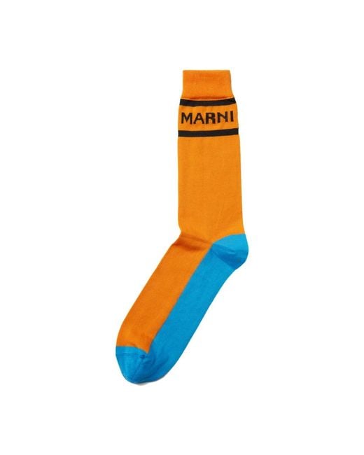 Marni Orange Socks for men