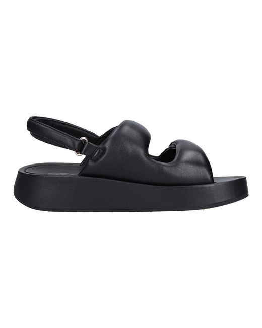 Ash Blue Flat Sandals
