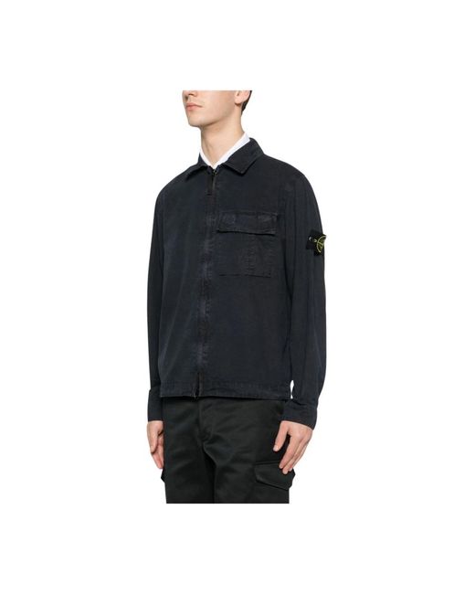 Light Jackets Stone Island de hombre de color Black
