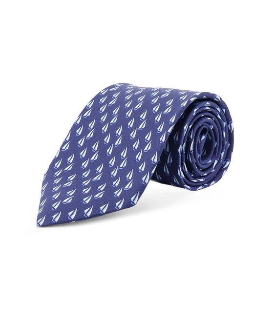 Ferragamo Nautica Print Seidenkrawatte in Blue für Herren